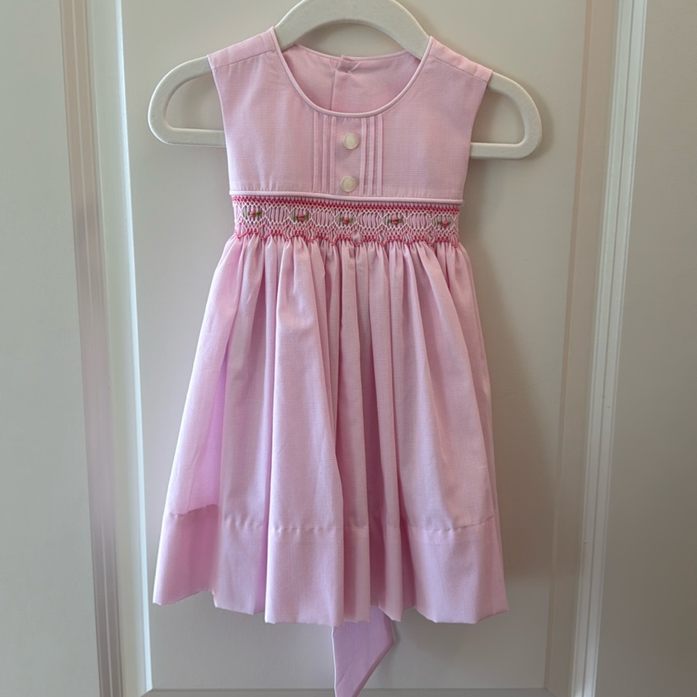 Remember Nguyen Pink Smocked Dress 18 months